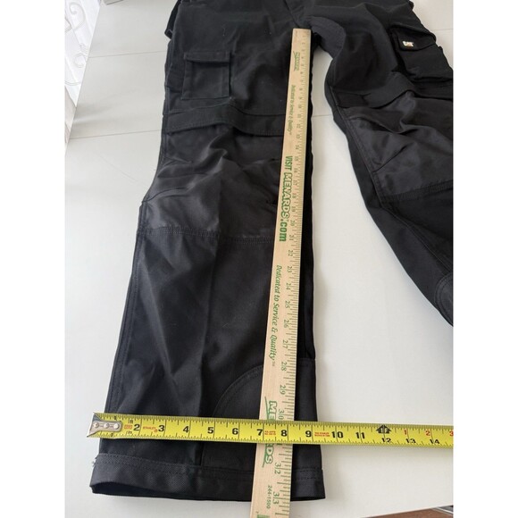 Caterpillar Work Pants Mens 34x34 Black Utility Cargo CAT Trademark C172 Pants - Picture 11 of 15